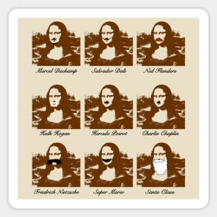 Mona Lisa Moustache Sticker